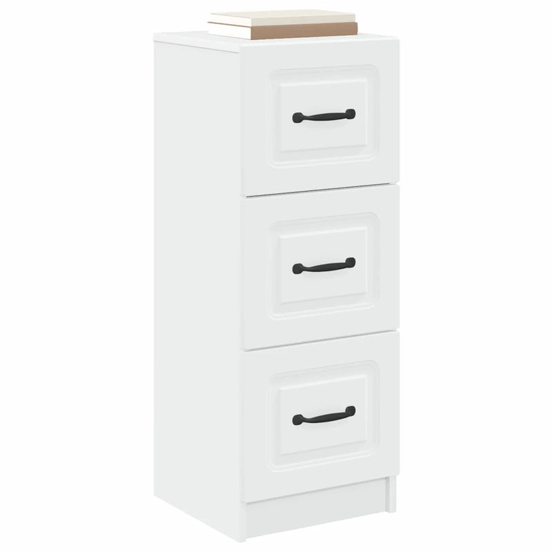 Drawer Cabinet White 33 x 34.5 x 87 cm Engineered Wood