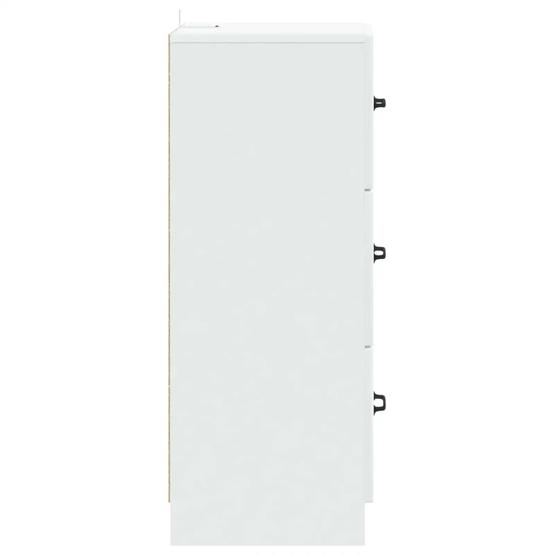 Drawer Cabinet White 33 x 34.5 x 87 cm Engineered Wood