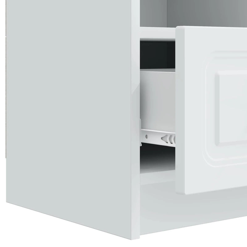 TV Cabinet with Drawer White 102 x 34.5 x 47 cm Engineered Wood