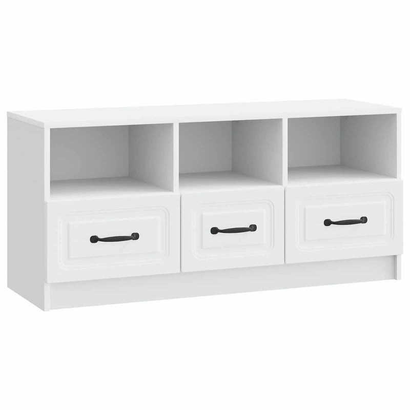 TV Cabinet with Drawer White 102 x 34.5 x 47 cm Engineered Wood