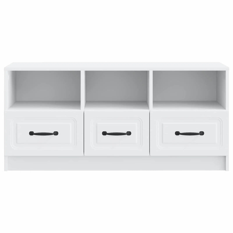 TV Cabinet with Drawer White 102 x 34.5 x 47 cm Engineered Wood