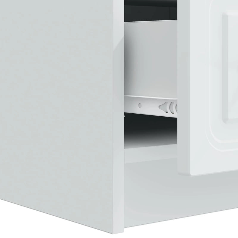 TV Cabinet with Drawer White 147 x 34.5 x 27 cm Engineered Wood