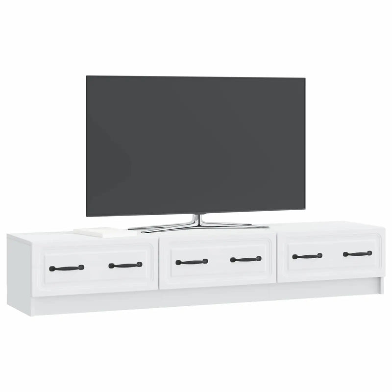 TV Cabinet with Drawer White 147 x 34.5 x 27 cm Engineered Wood