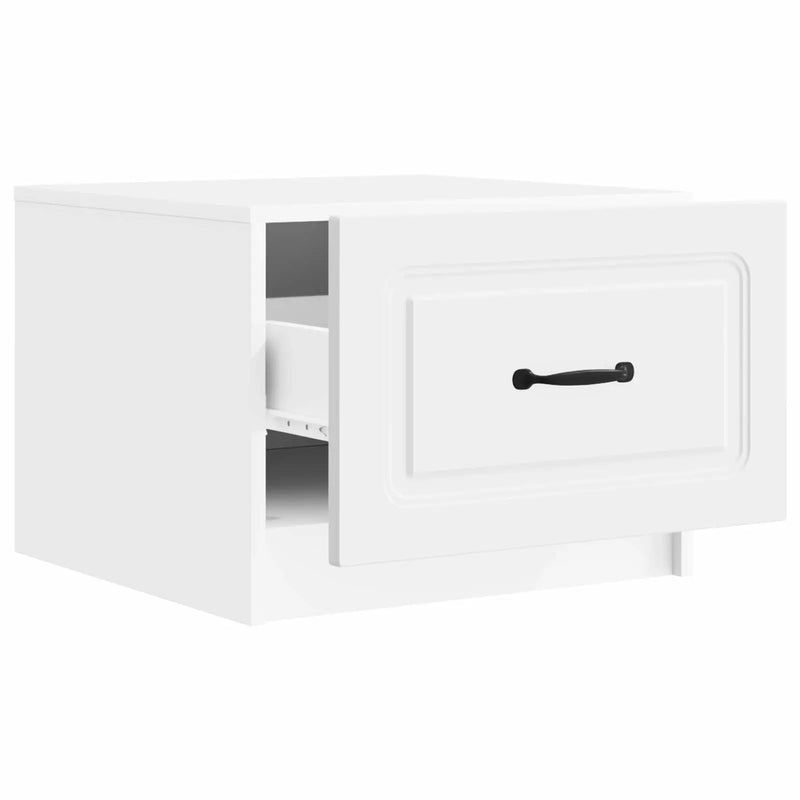 Coffee Table with Drawer White 49 x 50 x 37 cm Engineered Wood
