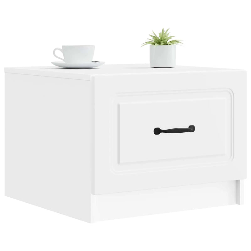 Coffee Table with Drawer White 49 x 50 x 37 cm Engineered Wood