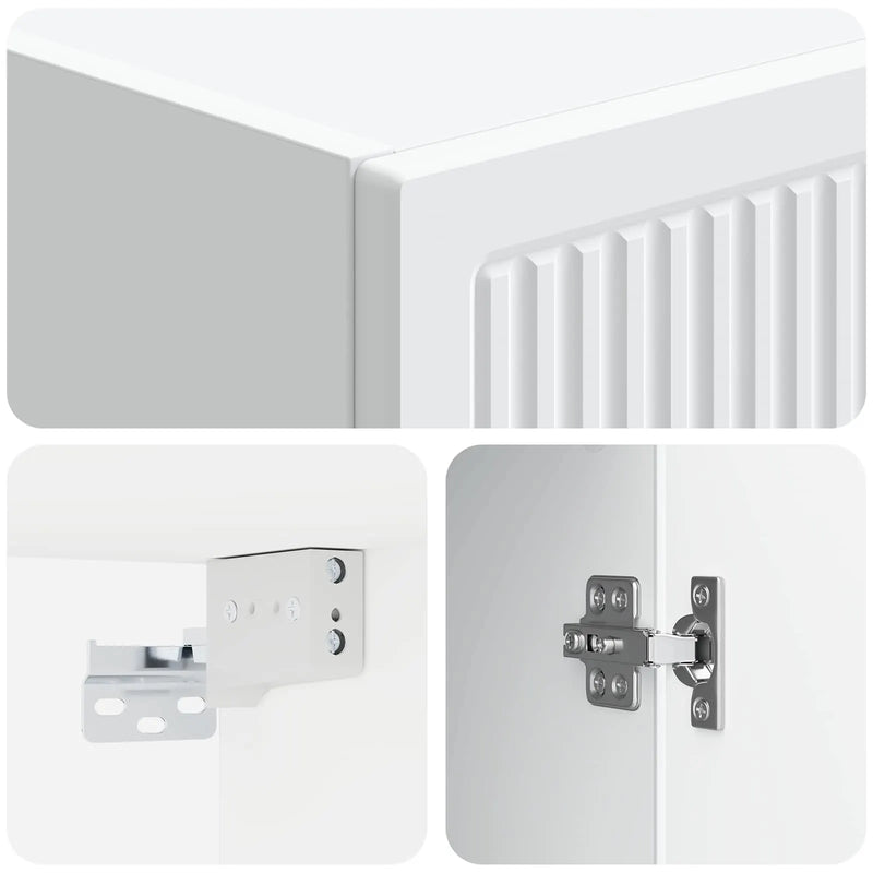 Wall-Mounted Cabinet White 33 x 34.5 x 90 cm Engineered Wood
