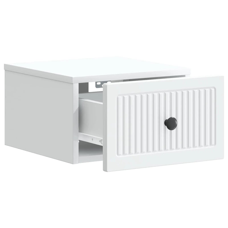 Wall-Mounted Bedside Cabinet White 33 x 34.5 x 20 cm
