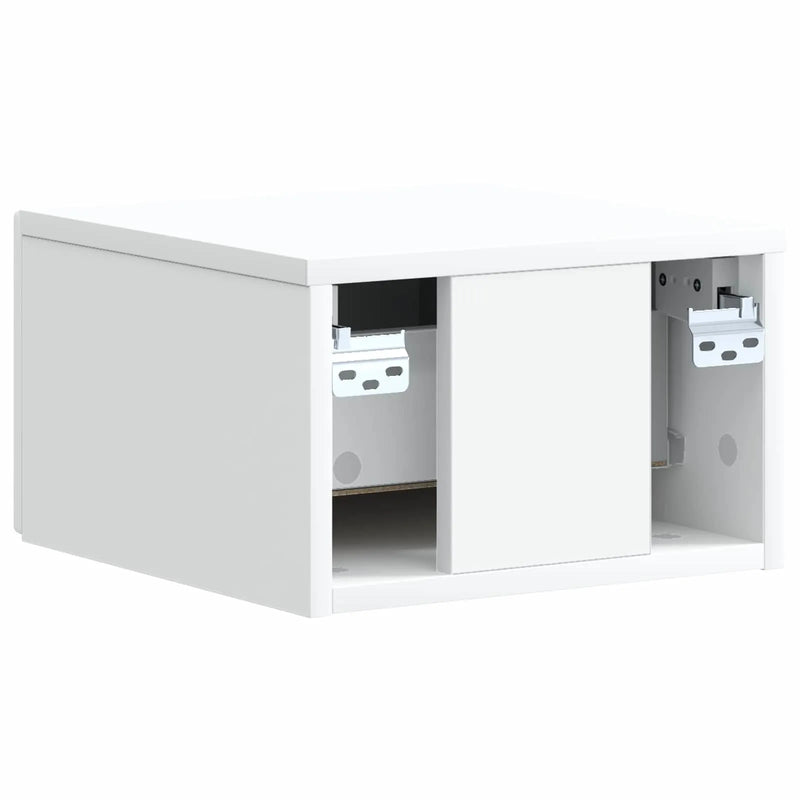 Wall-Mounted Bedside Cabinet White 33 x 34.5 x 20 cm