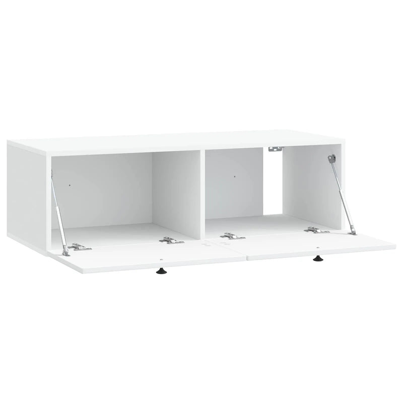 Wall-Mounted TV Cabinet White 98 x 41 x 30 cm Engineered Wood