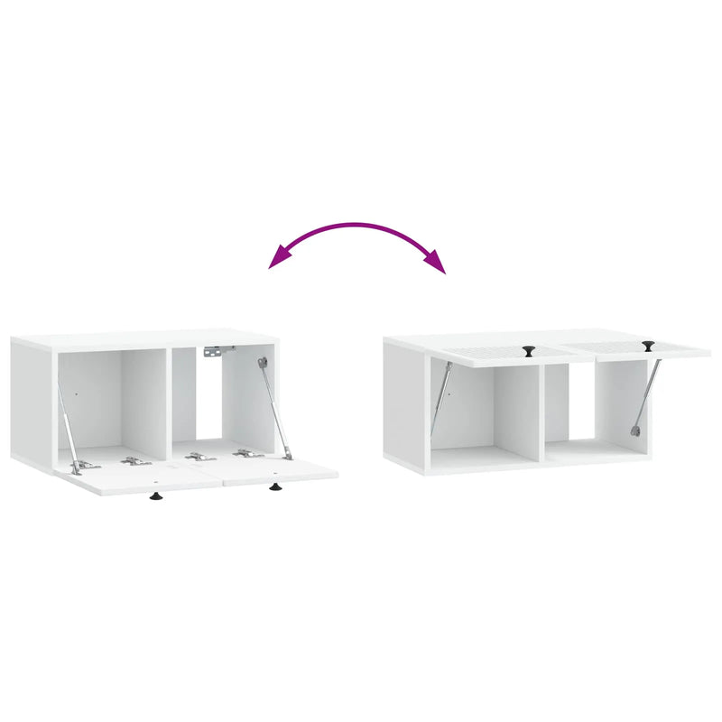 Wall-Mounted TV Cabinet White 59.5 x 31 x 30 cm Engineered Wood