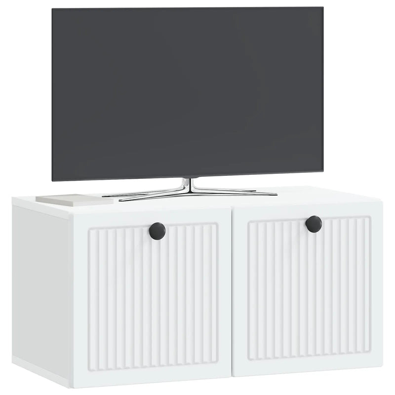 Wall-Mounted TV Cabinet White 59.5 x 31 x 30 cm Engineered Wood