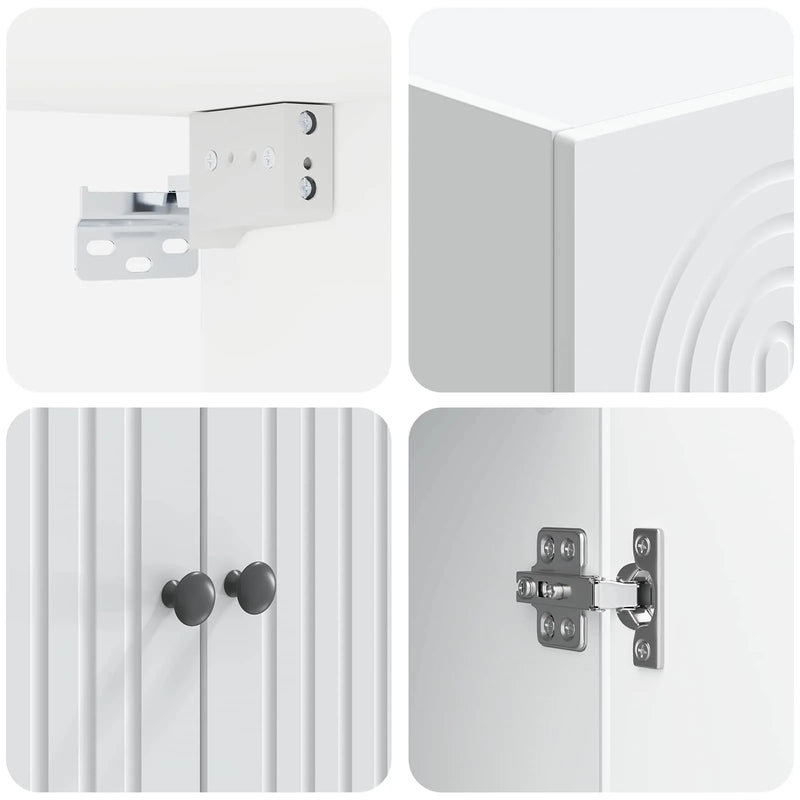 Wall-Mounted Cabinet White 59 x 31 x 60 cm Engineered Wood