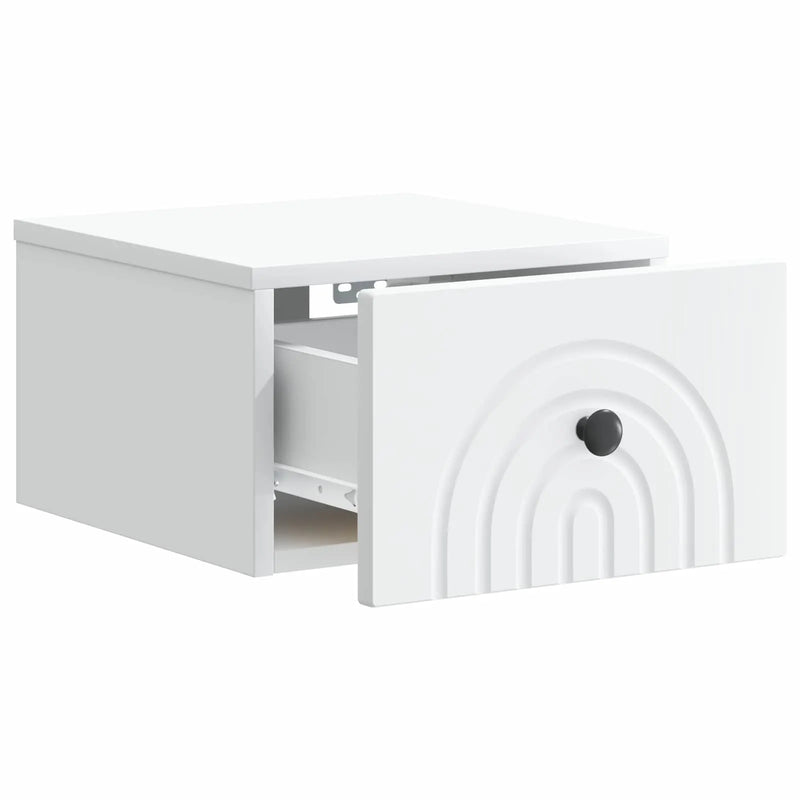 Wall-Mounted Bedside Cabinet White 33 x 34.5 x 20 cm