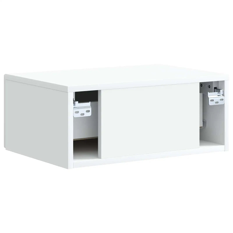 Wall-Mounted Bedside Cabinet White 49 x 34.5 x 20 cm