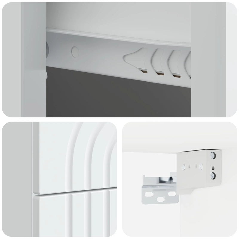 Wall-Mounted Bedside Cabinet White 33 x 34.5 x 40 cm