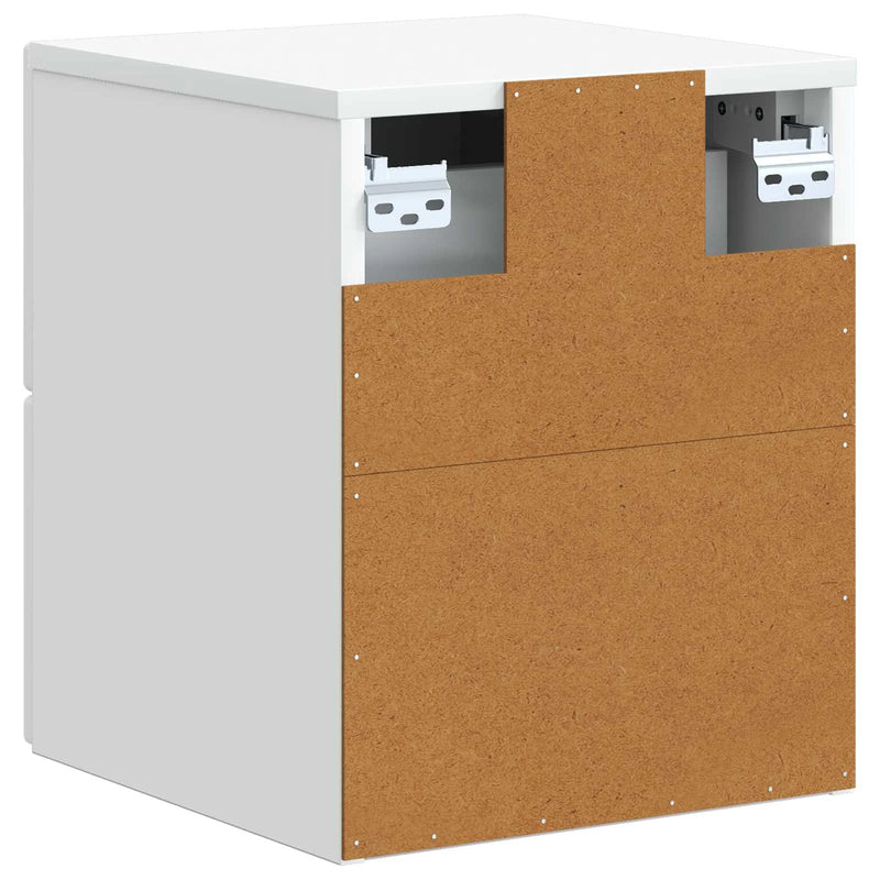 Wall-Mounted Bedside Cabinet White 33 x 34.5 x 40 cm