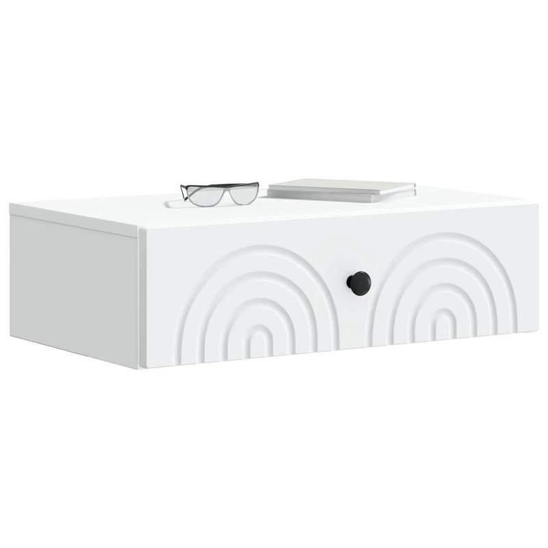 Wall-Mounted Side Table White 59 x 34.5 x 17 cm Engineered Wood