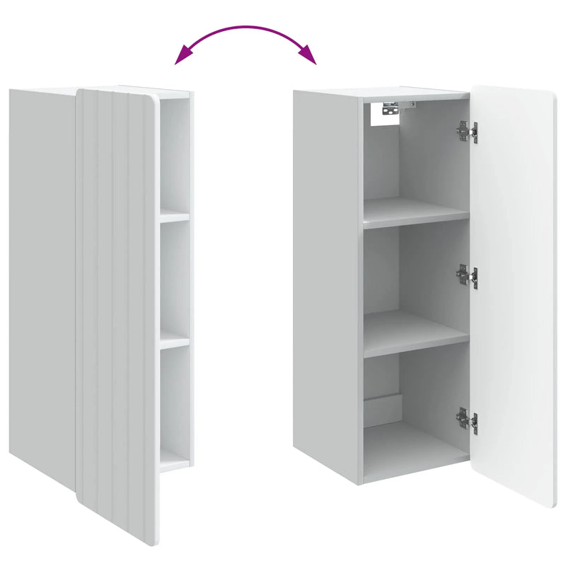Wall-Mounted Cabinet White 33 x 34.5 x 94 cm Engineered Wood