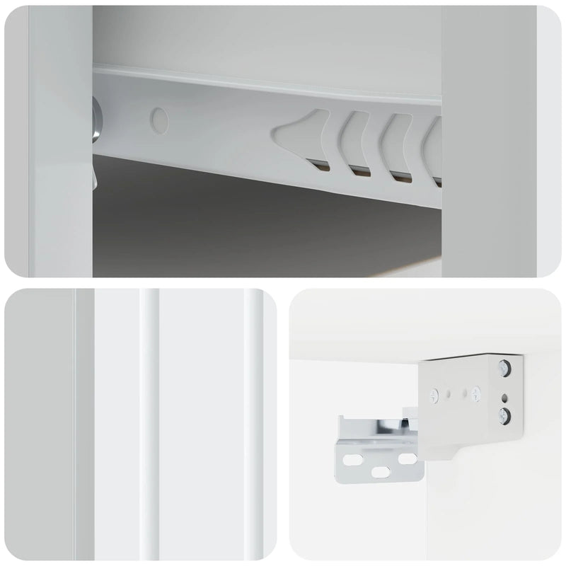Wall-Mounted Bedside Cabinet White 33 x 34.5 x 24 cm