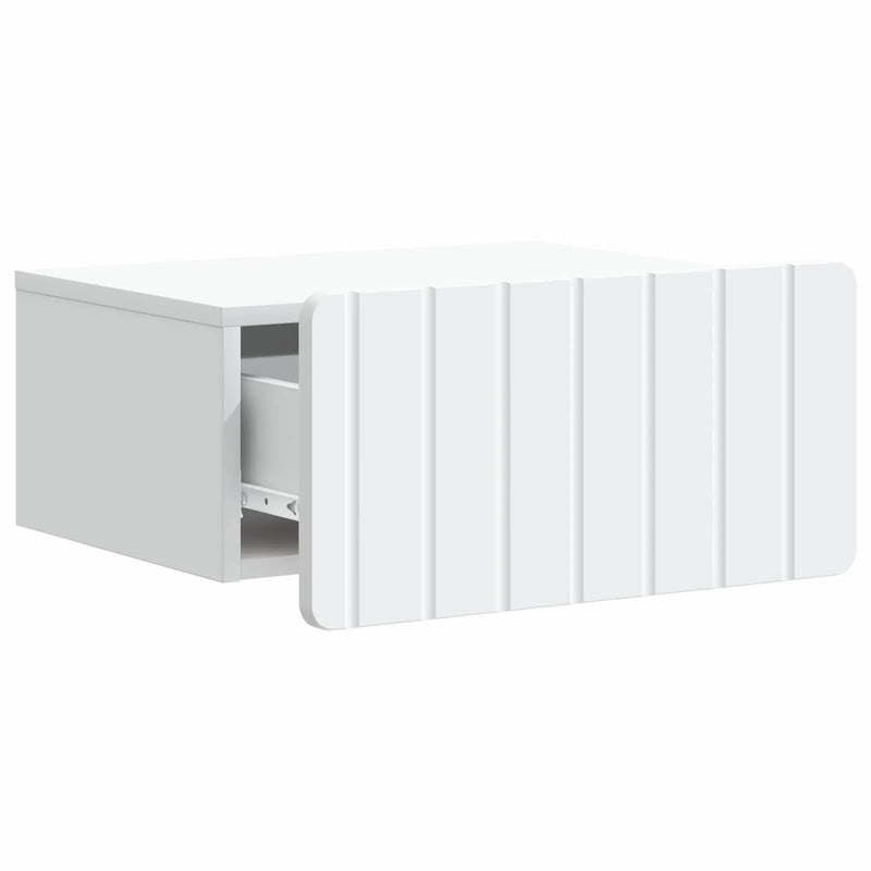 Wall-Mounted Bedside Cabinet White 49 x 34.5 x 24 cm