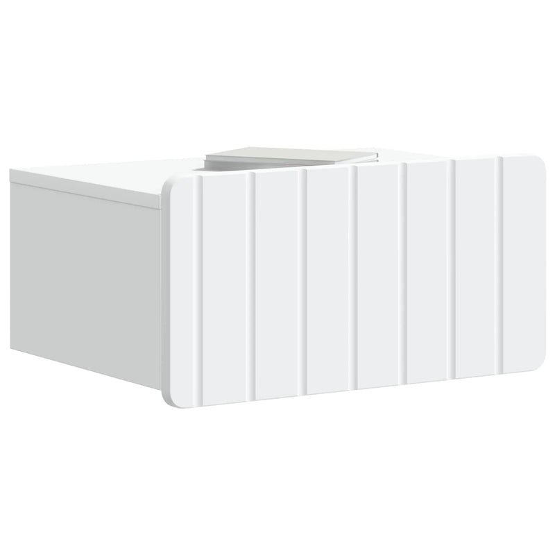 Wall-Mounted Bedside Cabinet White 49 x 34.5 x 24 cm