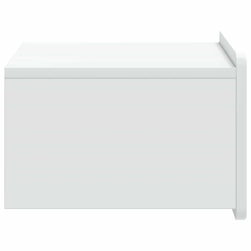 Wall-Mounted Bedside Cabinet White 49 x 34.5 x 24 cm