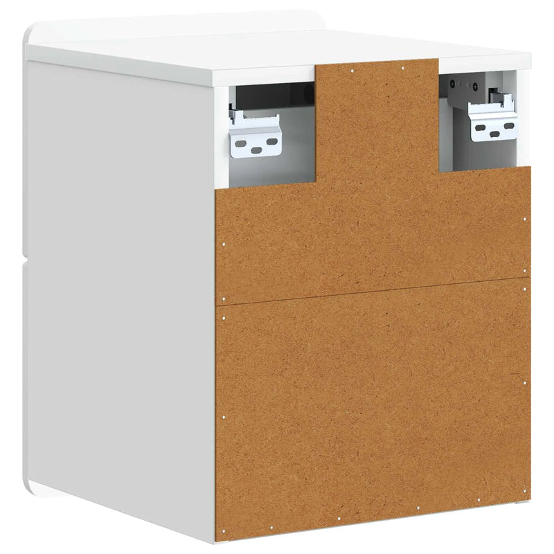 Wall-Mounted Bedside Cabinet White 33 x 34.5 x 43 cm