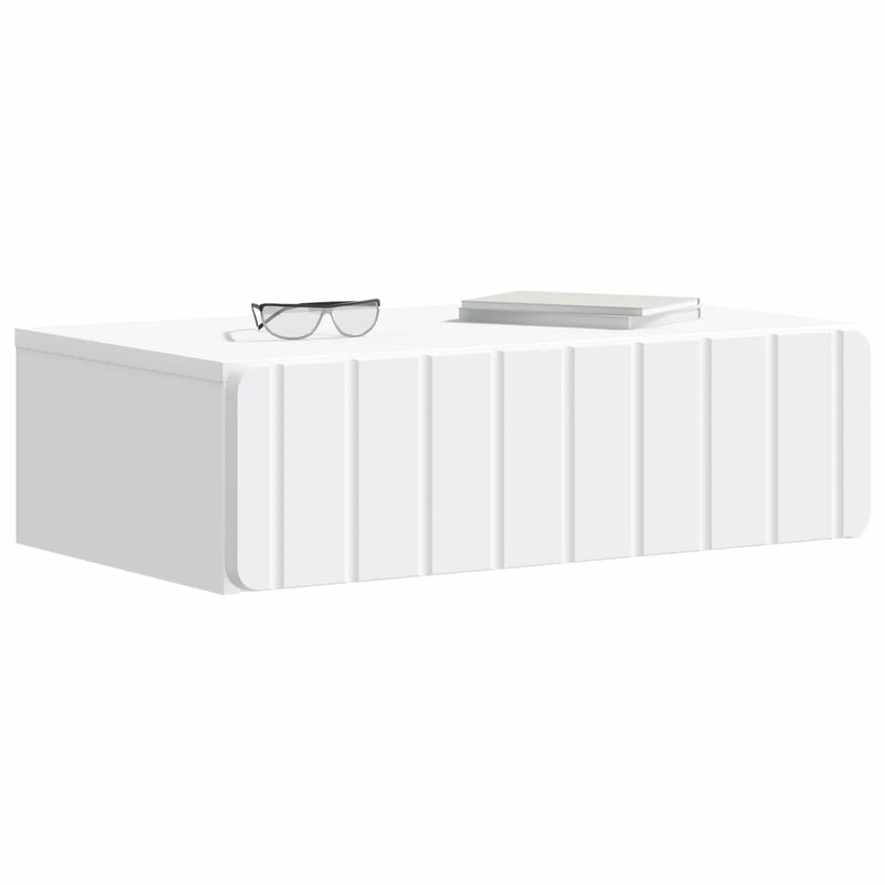 Wall-Mounted Side Table White 59 x 34.5 x 17 cm Engineered Wood
