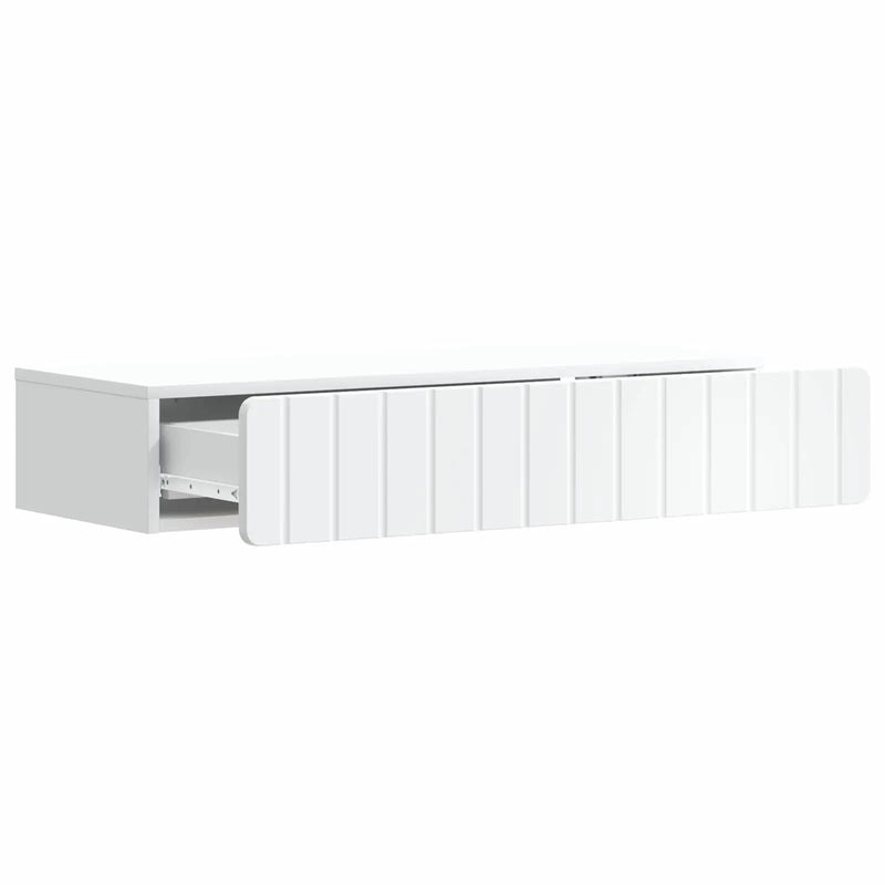 Wall-Mounted Side Table Wall-mounted White 87.5 x 34.5 x 17 cm