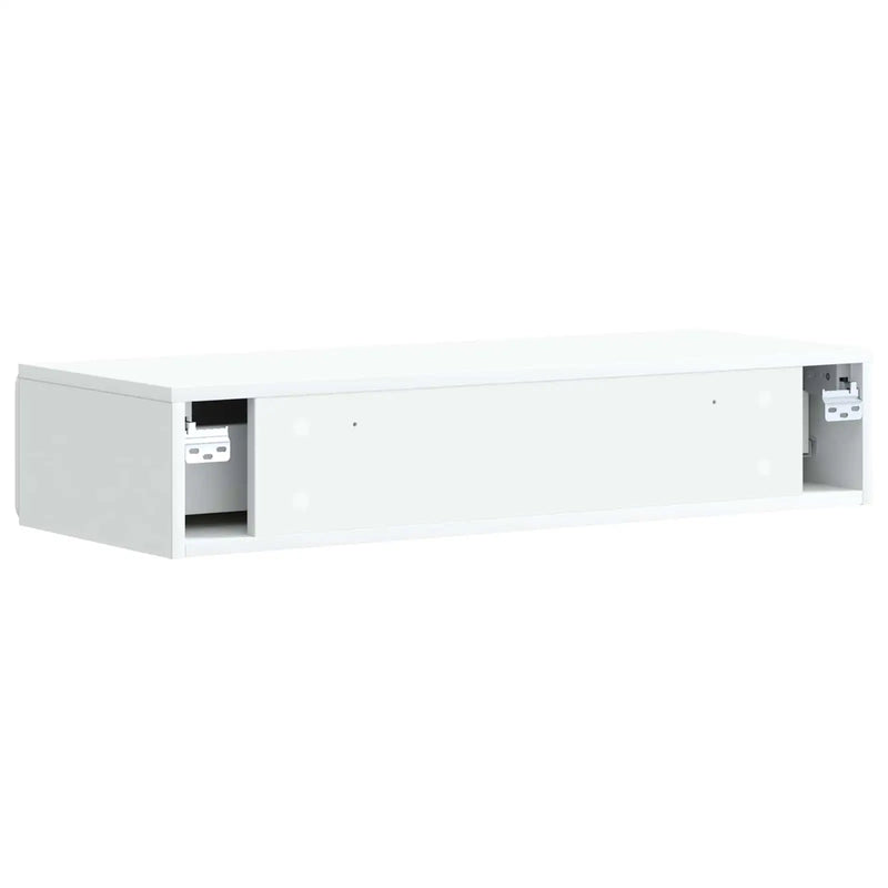Wall-Mounted Side Table Wall-mounted White 87.5 x 34.5 x 17 cm
