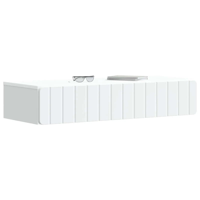 Wall-Mounted Side Table Wall-mounted White 87.5 x 34.5 x 17 cm