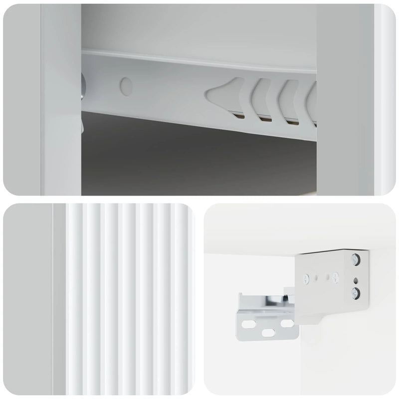 Wall-Mounted Bedside Cabinet White 33 x 34.5 x 20 cm