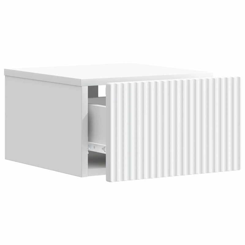 Wall-Mounted Bedside Cabinet White 33 x 34.5 x 20 cm