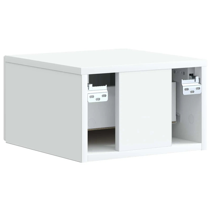 Wall-Mounted Bedside Cabinet White 33 x 34.5 x 20 cm