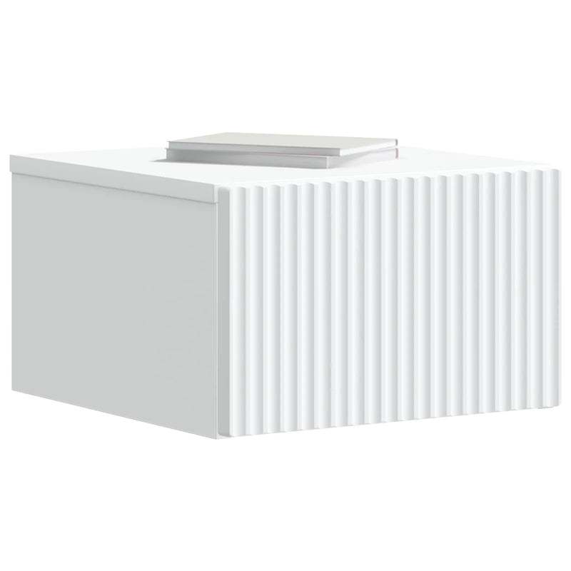 Wall-Mounted Bedside Cabinet White 33 x 34.5 x 20 cm