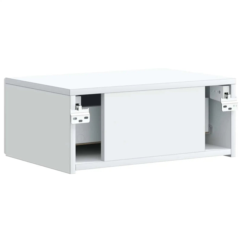 Wall-Mounted Bedside Cabinet White 49 x 34.5 x 20 cm
