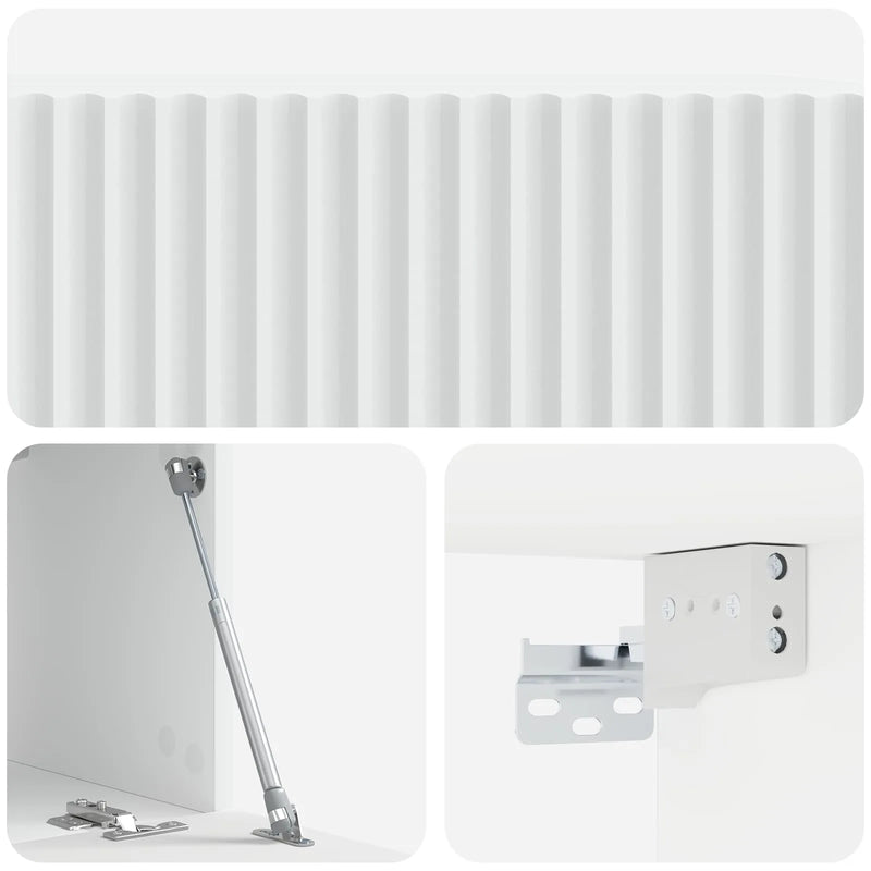 Wall-Mounted TV Cabinet White 59.5 x 31 x 30 cm Engineered Wood
