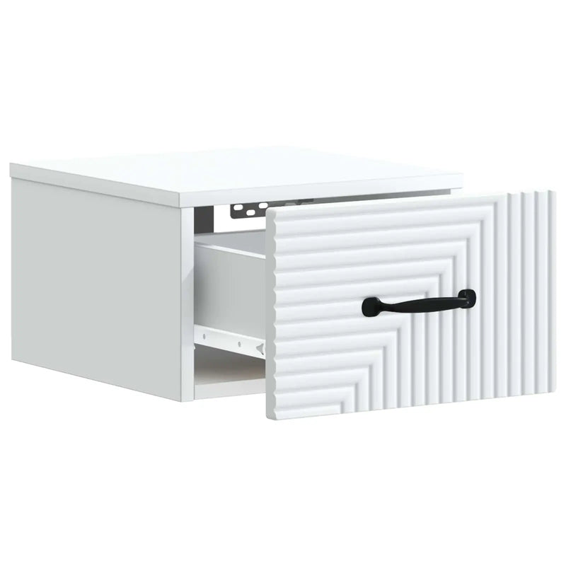 Wall-Mounted Bedside Cabinet White 34.5 x 33 x 20 cm