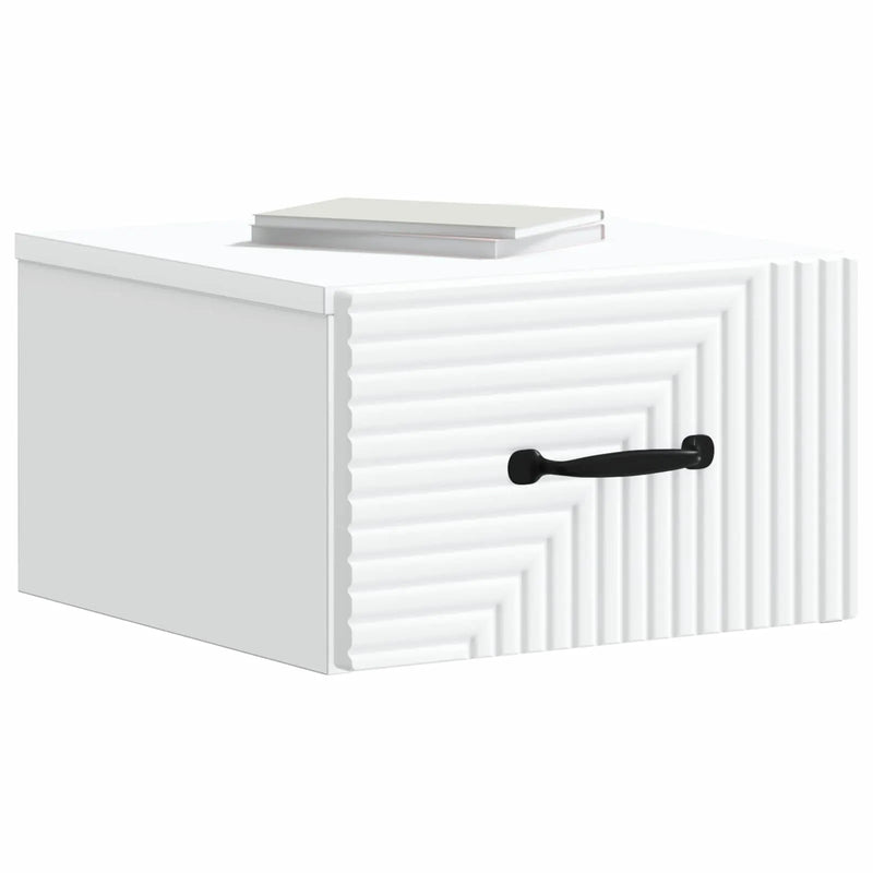 Wall-Mounted Bedside Cabinet White 34.5 x 33 x 20 cm