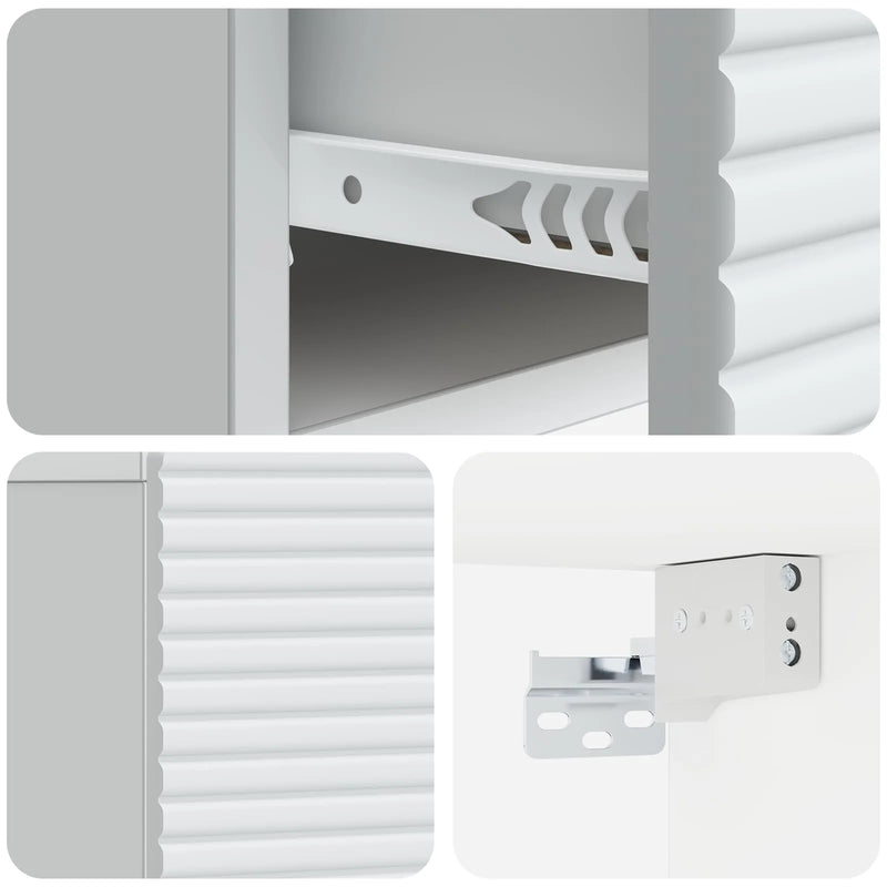 Wall-Mounted Bedside Cabinet White 49 x 34.5 x 20 cm