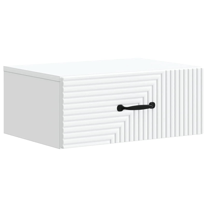 Wall-Mounted Bedside Cabinet White 49 x 34.5 x 20 cm
