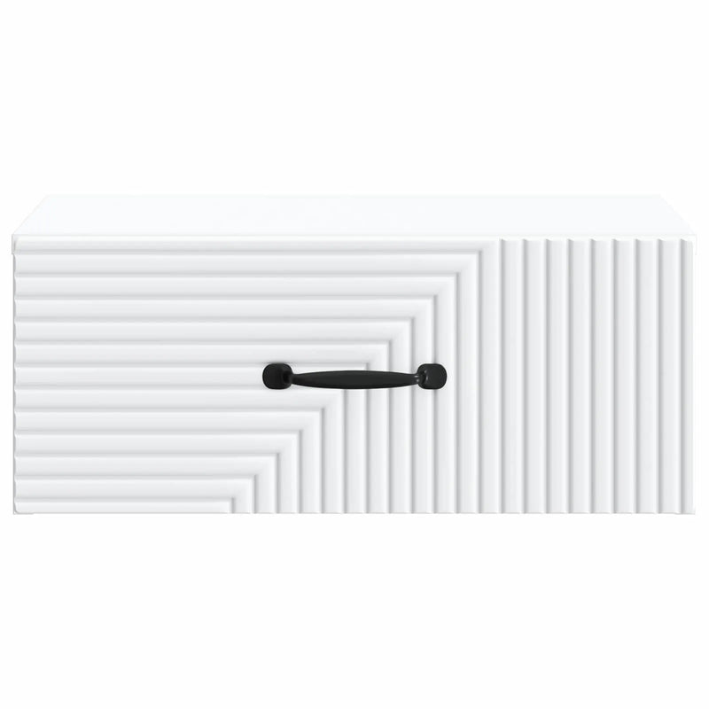 Wall-Mounted Bedside Cabinet White 49 x 34.5 x 20 cm