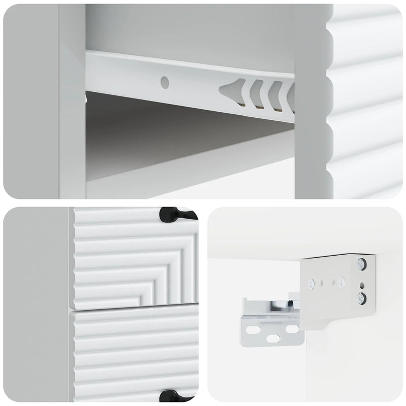 Wall-Mounted Bedside Cabinet White 34.5 x 33 x 40 cm