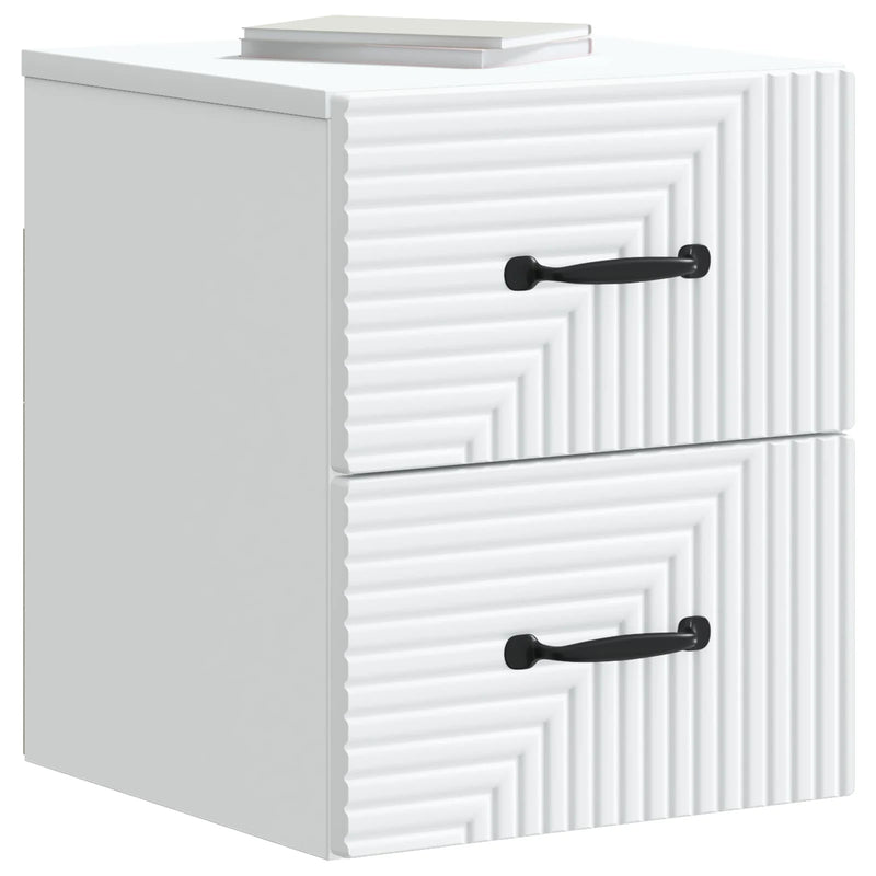 Wall-Mounted Bedside Cabinet White 34.5 x 33 x 40 cm
