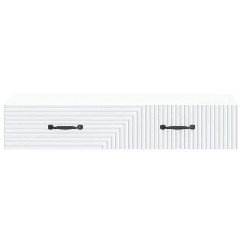 Wall-Mounted Side Table Wall-mounted White 87.5 x 34.5 x 17 cm