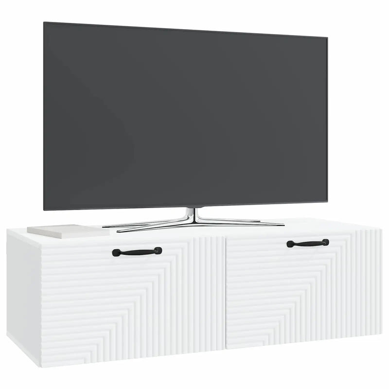 Wall-Mounted TV Cabinet White 98 x 41 x 30 cm Engineered Wood