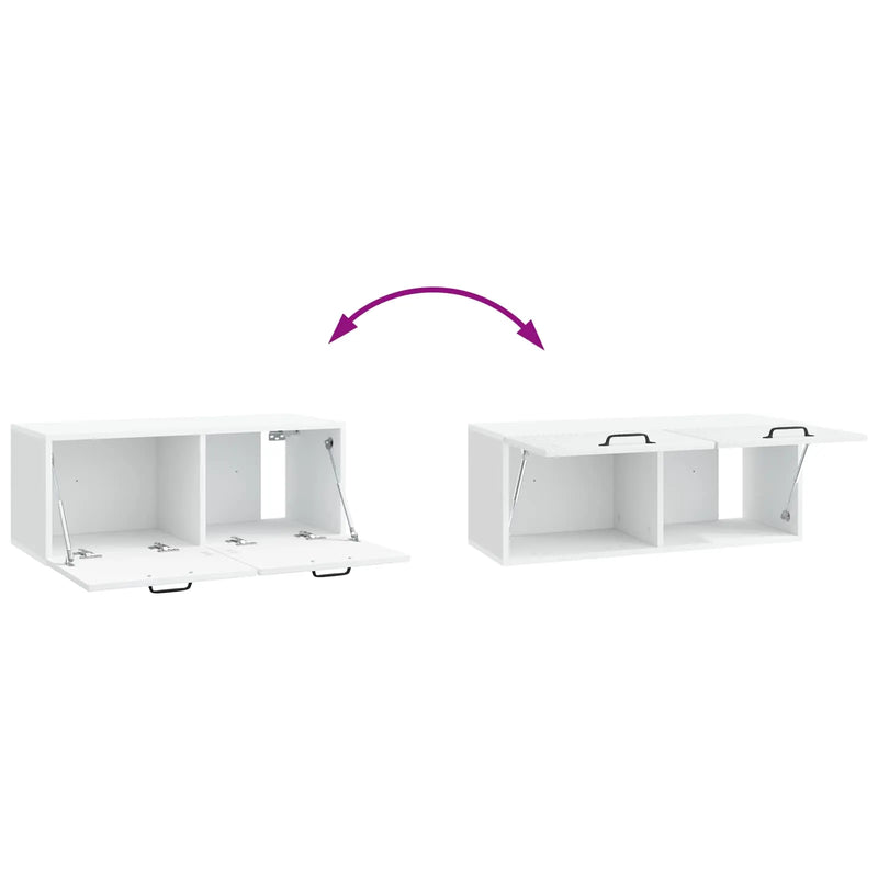 Wall-Mounted TV Cabinet White 78.5 x 31 x 30 cm Engineered Wood