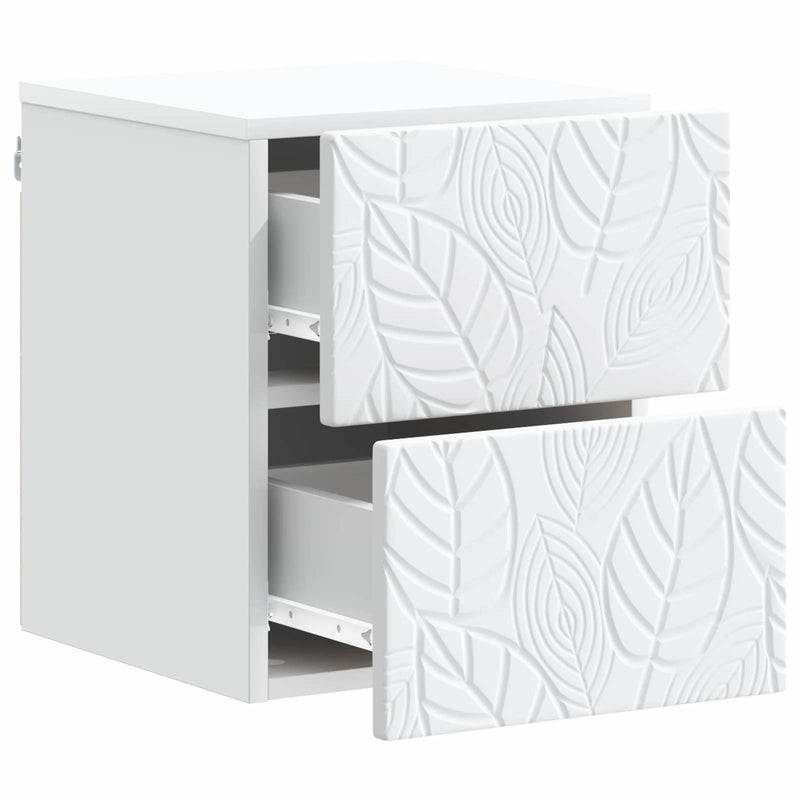 Wall-Mounted Bedside Cabinet White 34.5 x 33 x 40 cm