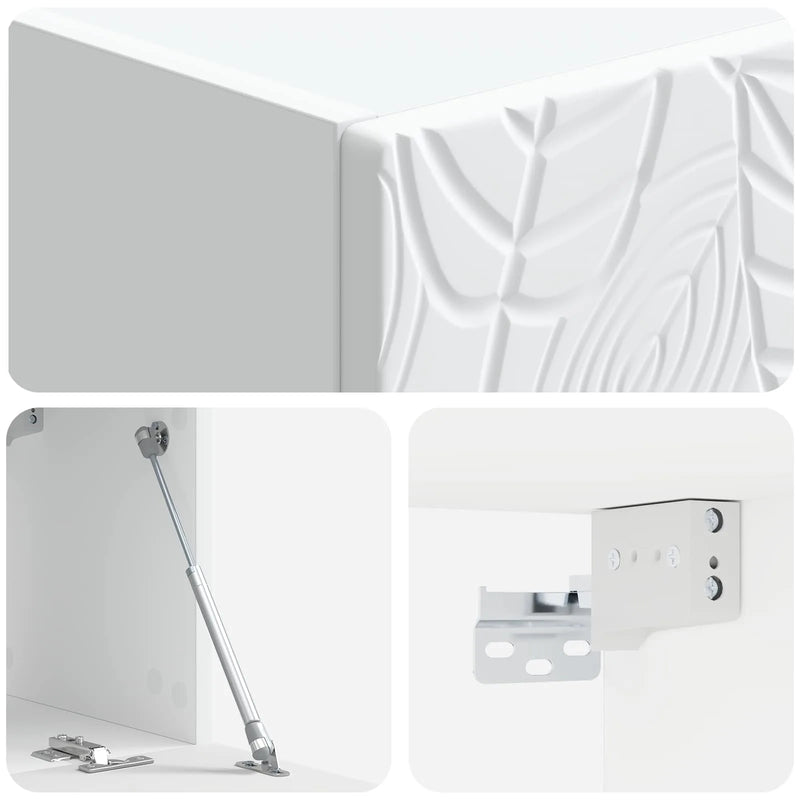 Wall-Mounted TV Cabinet 59.5 x 41 x 30 cm White Engineered Wood