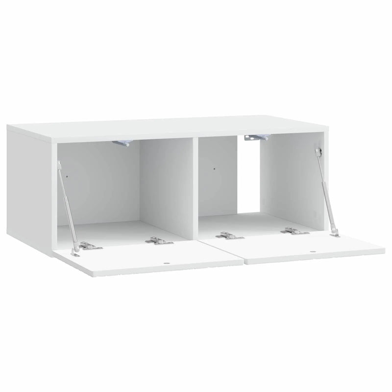 Wall-Mounted TV Cabinet 78.5 x 31 cm White Engineered Wood